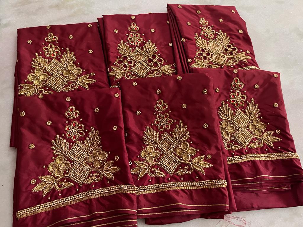Red Handwork Blouse