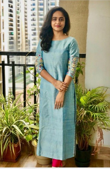 Elegant Raw silk Kurti