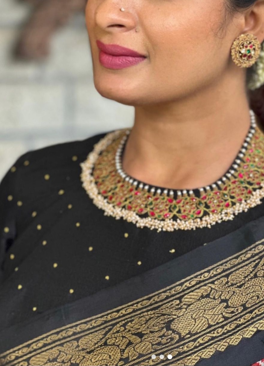 Stylish High Neck Work Blouse