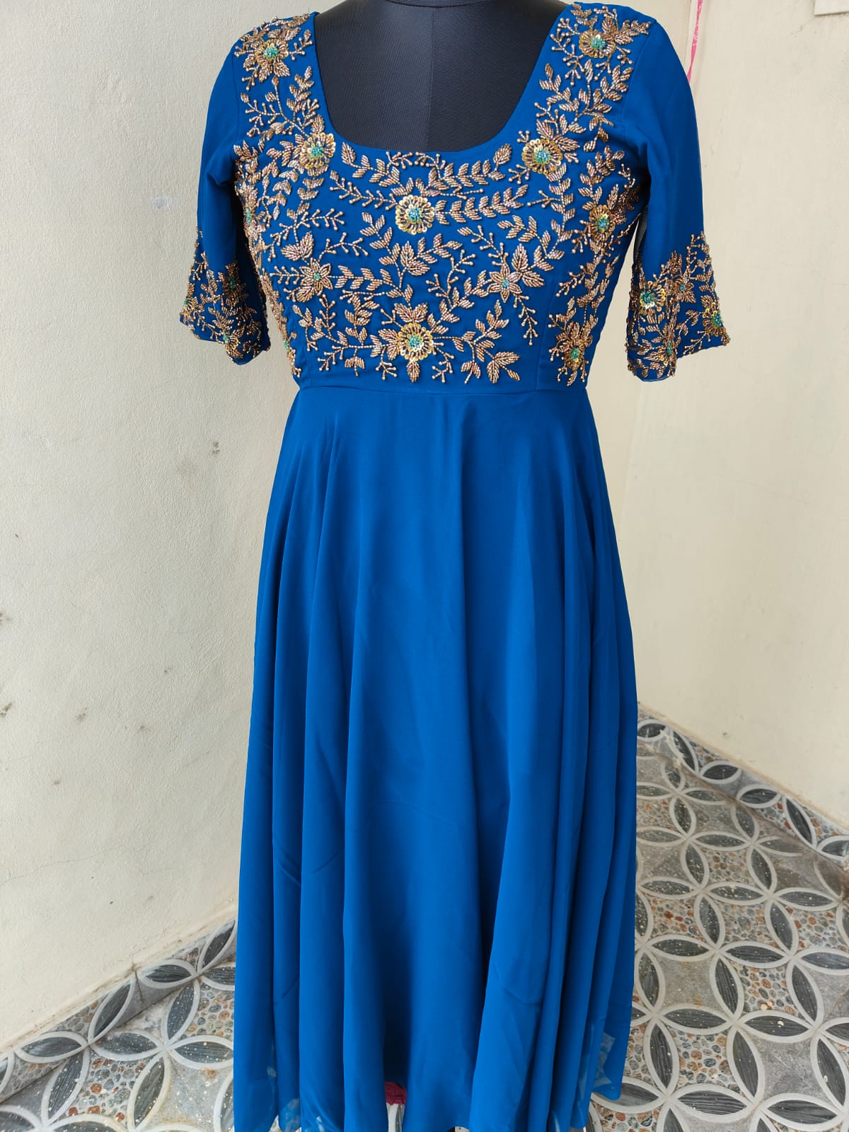 Designer Blue Long Gown