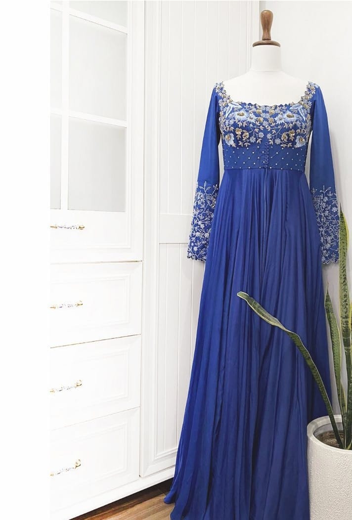 Blue Elegant Long Gown