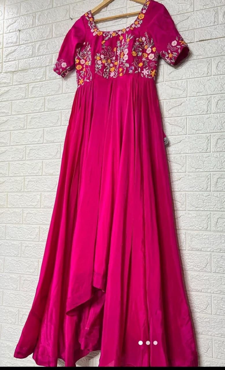 Pink Designer Long Frock