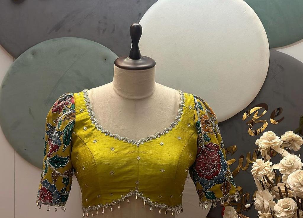 kalamkari Maggam Work Blouse
