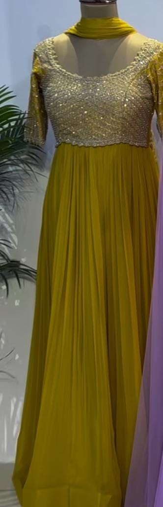 Yellow Elegant Long Gown