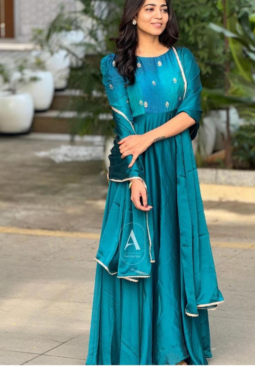 Elegant Tale Blue Long Gown