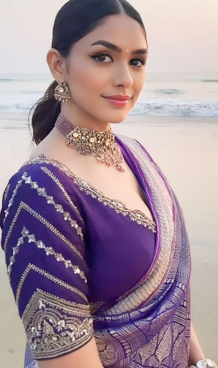 Purple Elegant Maggam Work Blouse