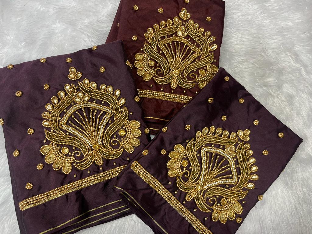 Contemporary Aari work Blouse