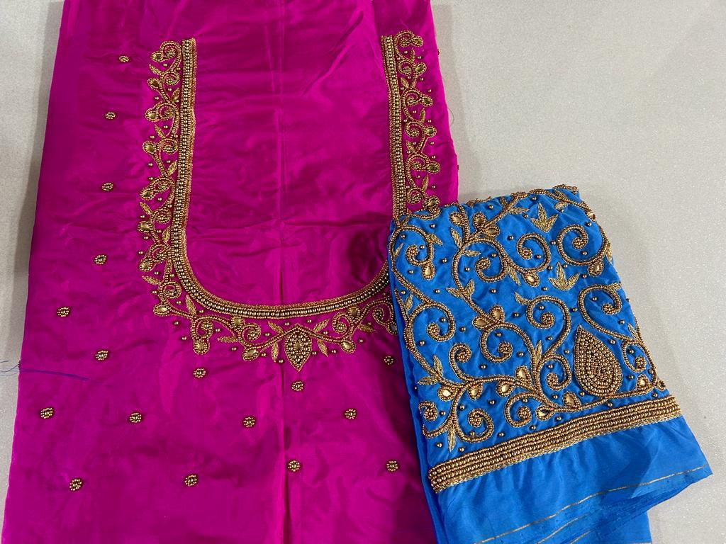 Designer Sequence Maggam Work Blouse