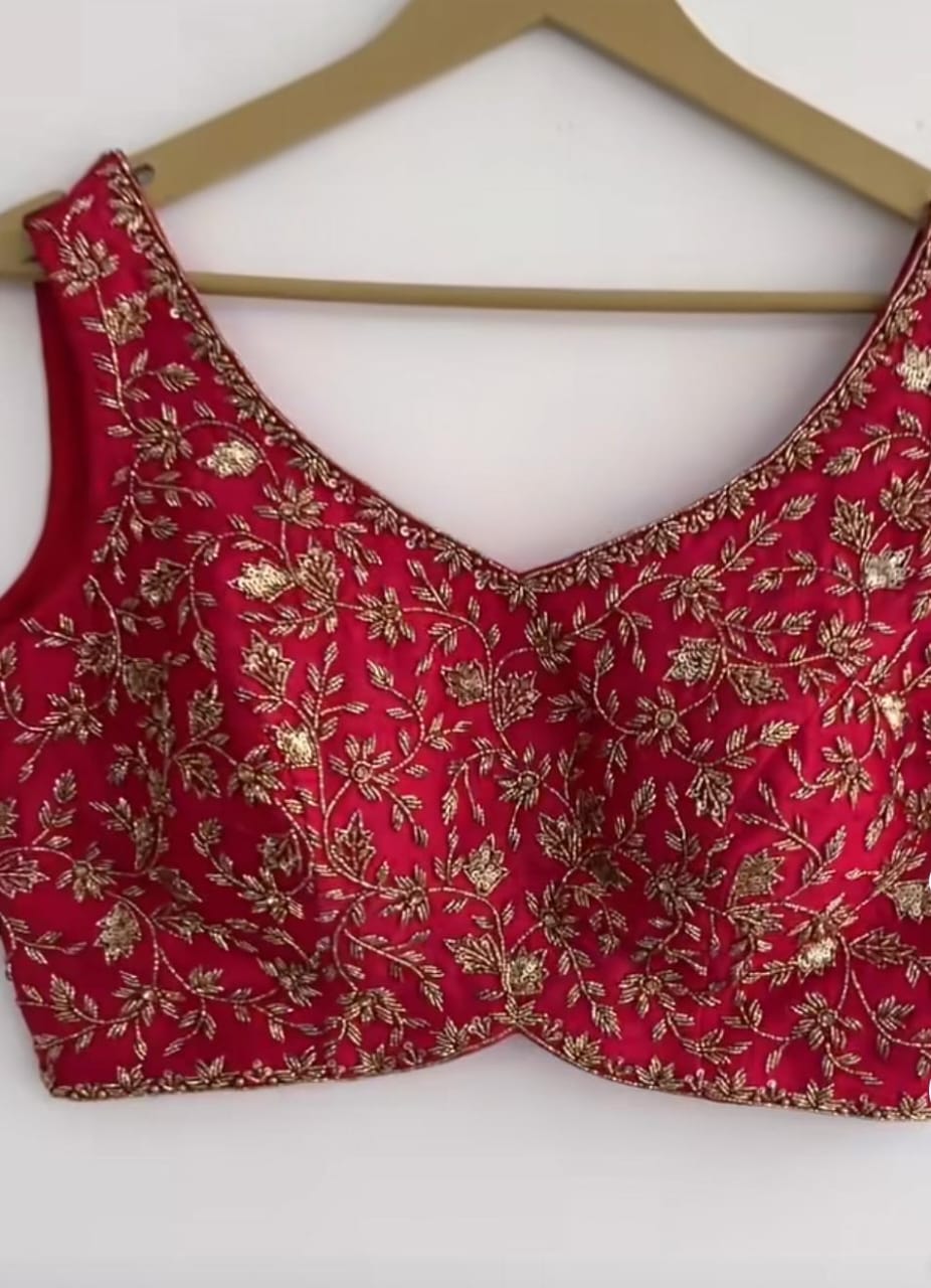 Scarlet Silk Designer Blouse