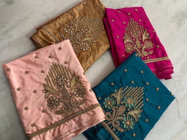 Beaded Blossom Maggam Couture