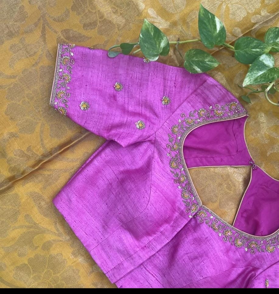 Purple Silk Blouse