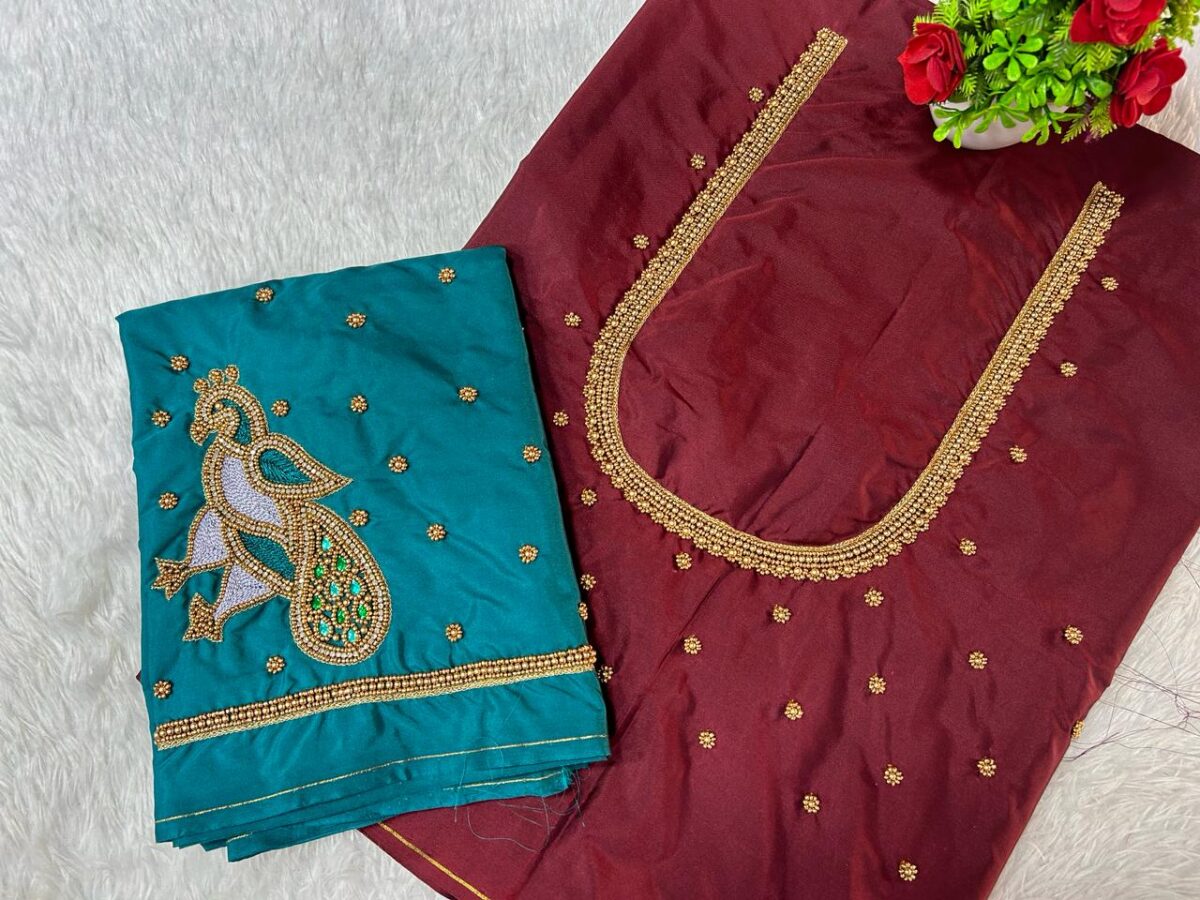 Ethereal Peacock Elegance Blouse 2