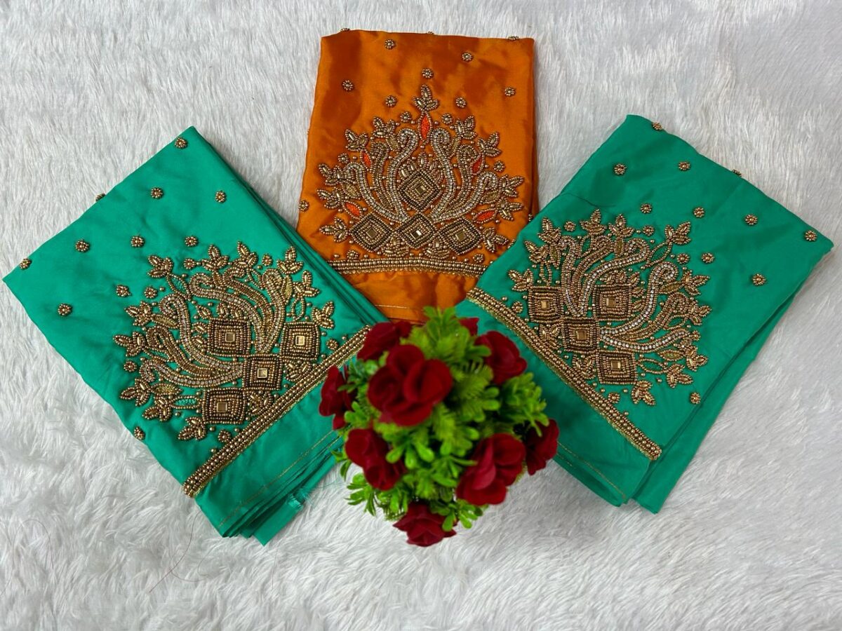 Floral Fantasy Maggam Blouse 4