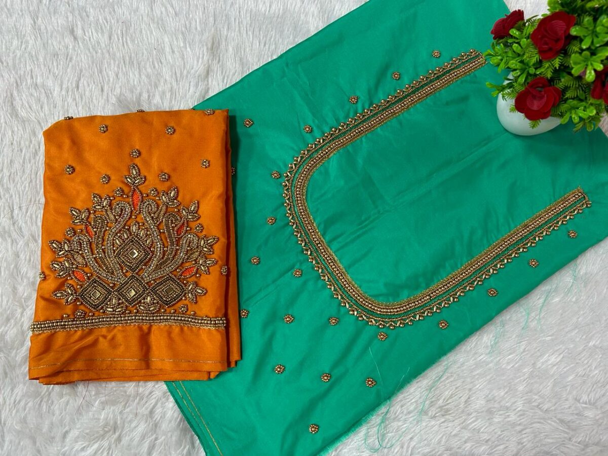 Floral Fantasy Maggam Blouse 3