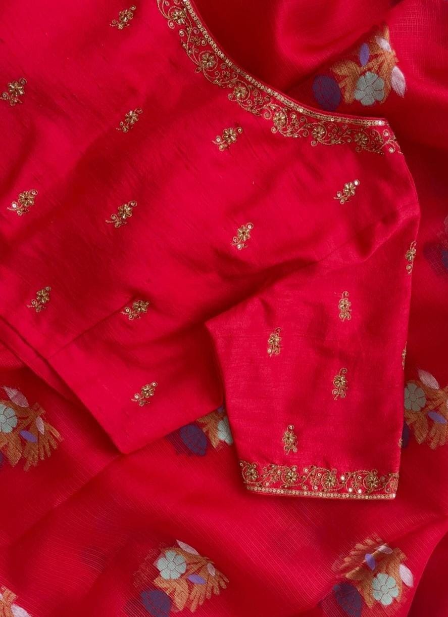 Red Passion Work Blouse