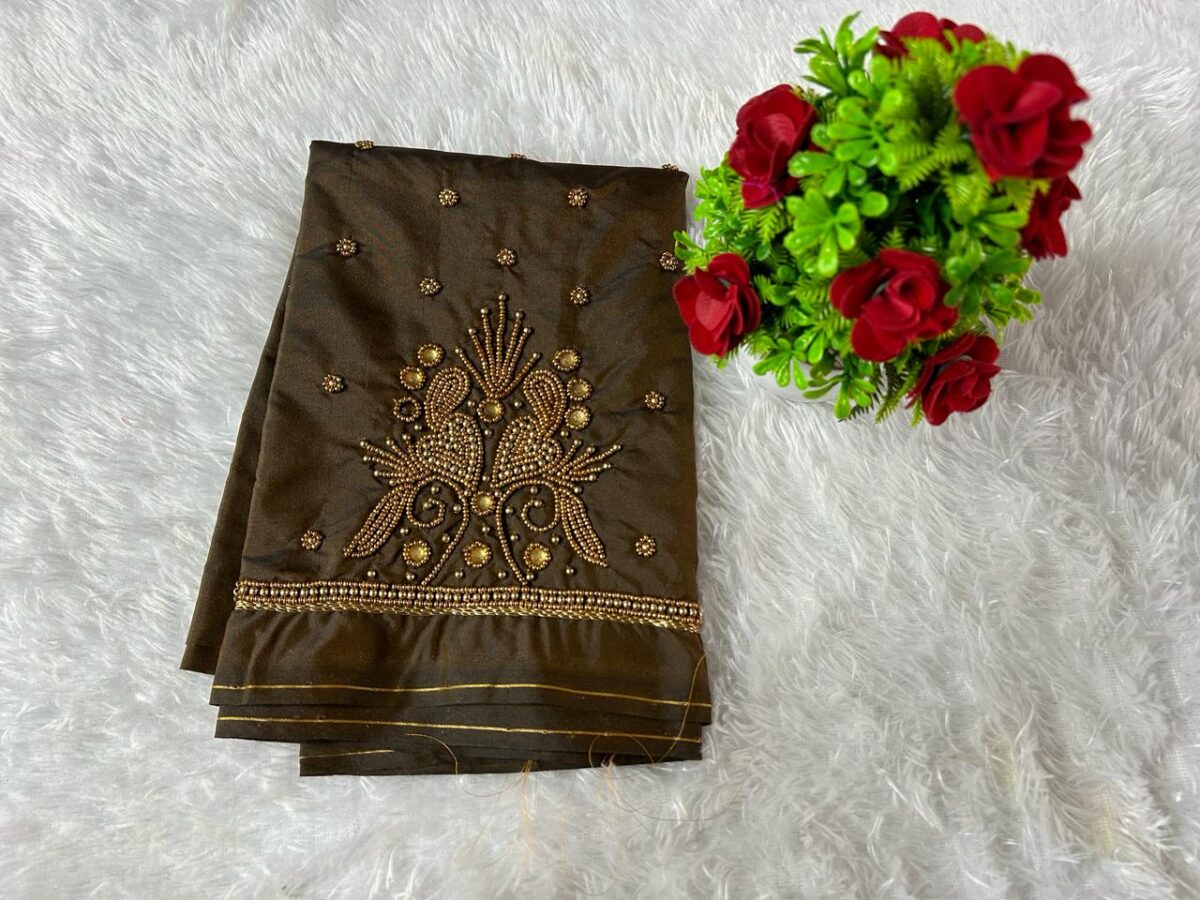 Earthy Blossom Beads Blouse 7