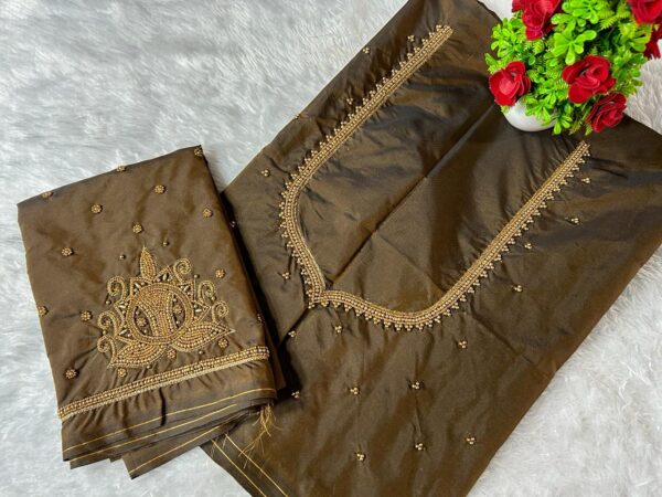 Earthy Blossom Beads Blouse