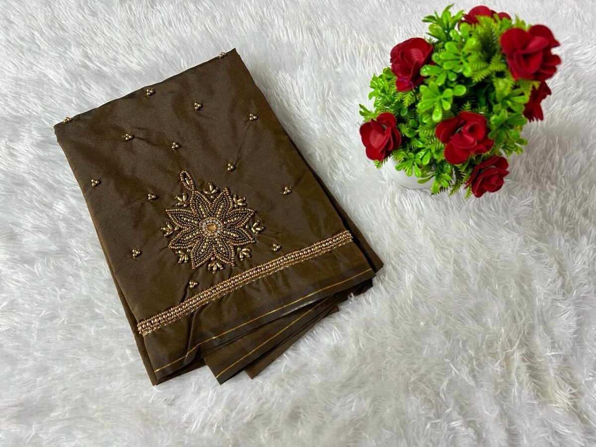 Earthy Blossom Beads Blouse 2