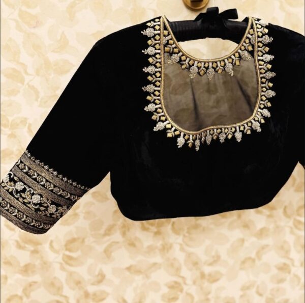 Midnight Black Maggam Blouse