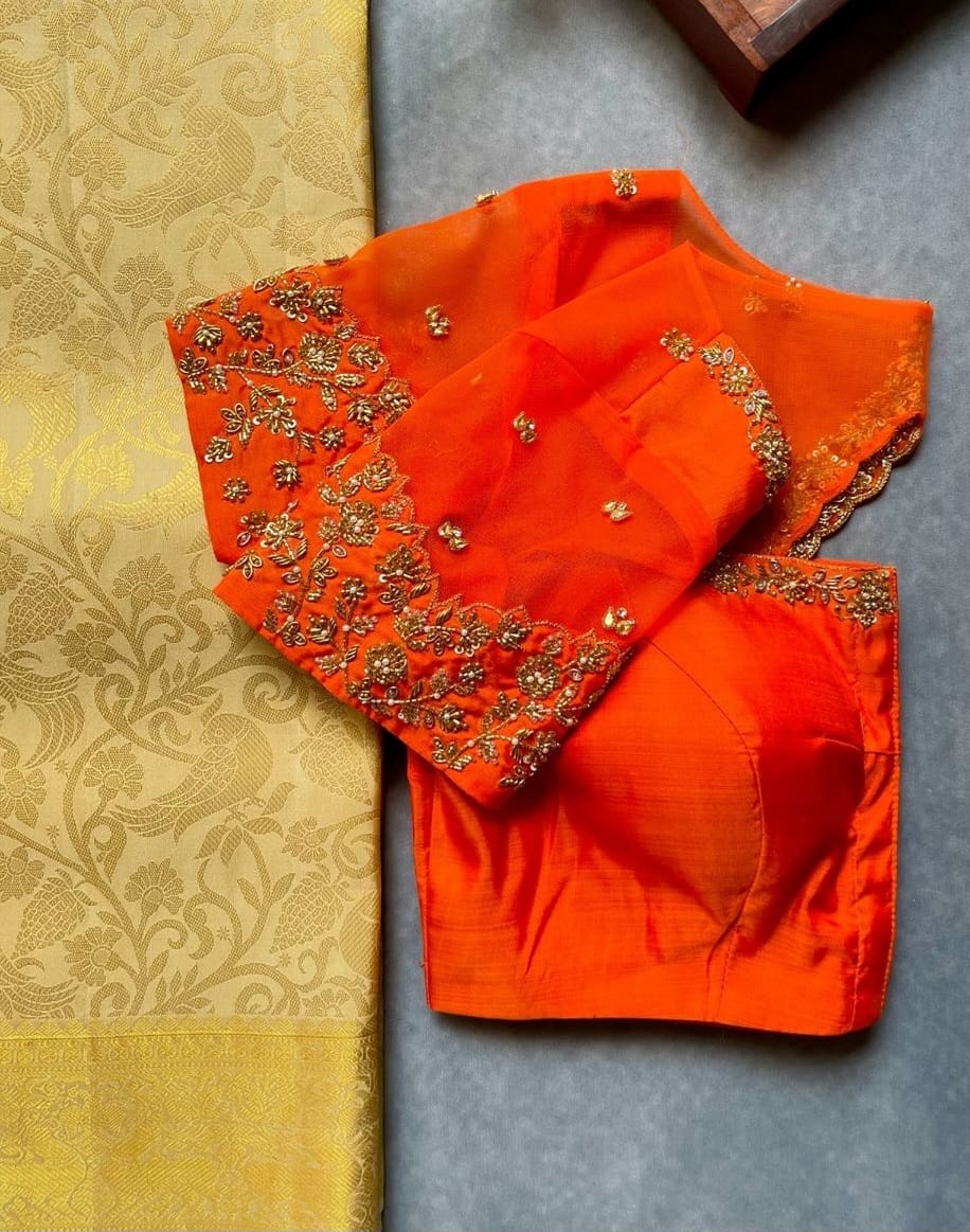 Glamourous Net Maggam Blouse - Image 3