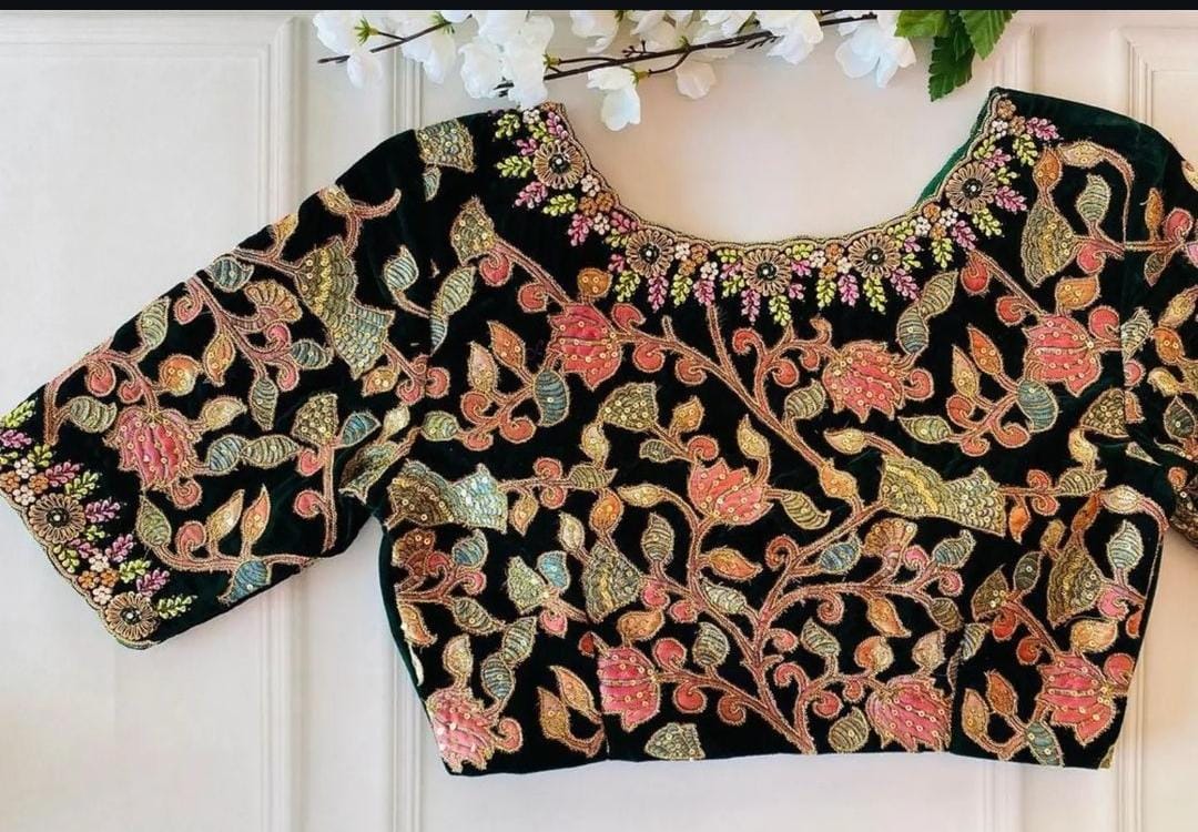 Dark Opulence Maggam Blouse