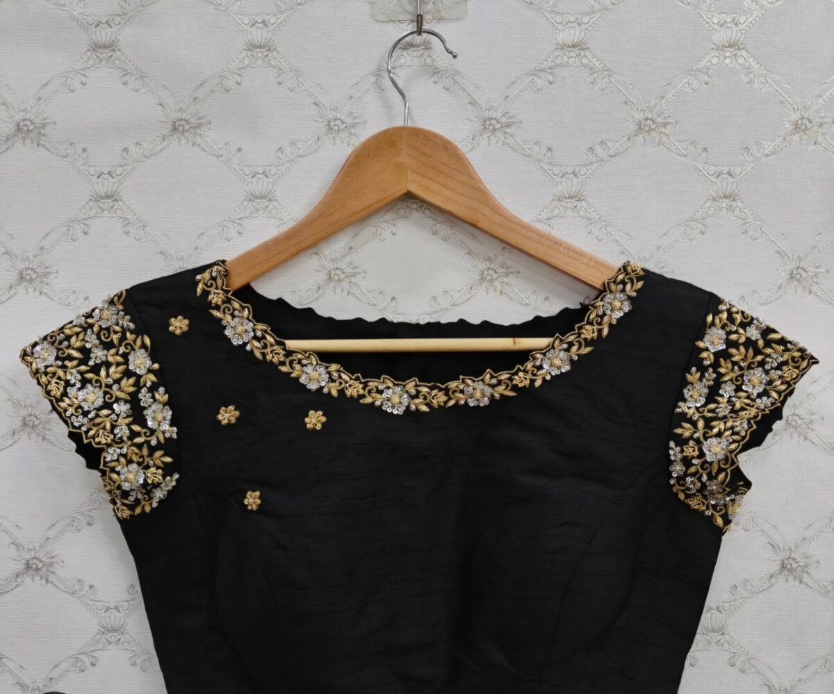 Elegant Black Maggam Design Blouse