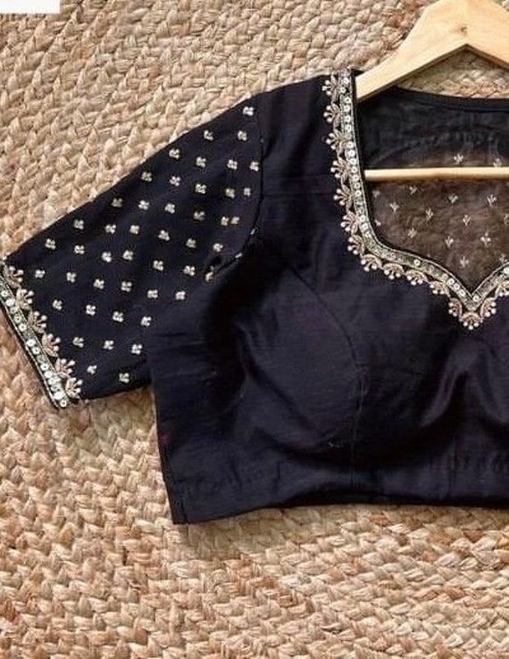 Mystic Black Maggam Blouse