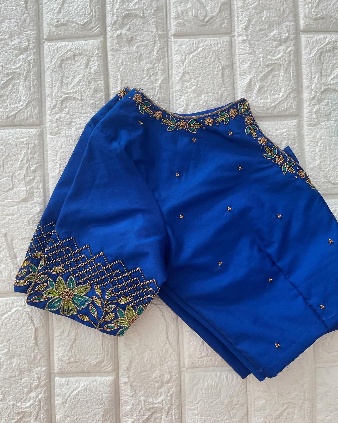 Timeless Blue Zardosi Blouse – Wedding Discount Edition
