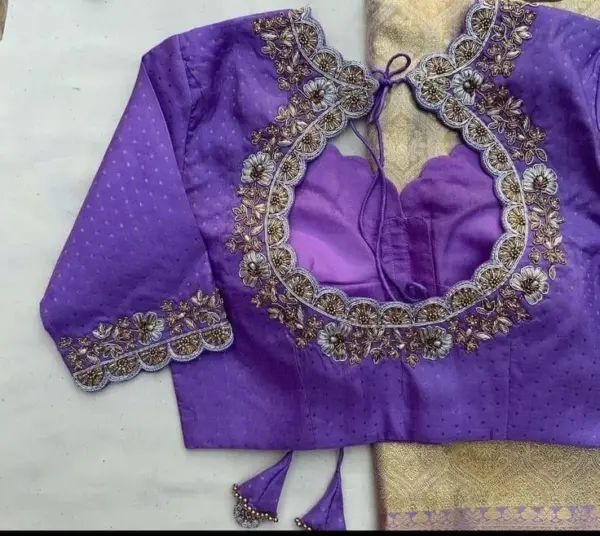 Lilac Dream - Exquisite Lavender Raw Silk Blouse