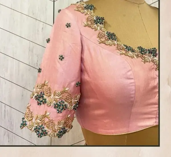 Peach Perfection – Stunning Party Wear Blouse