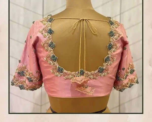 Peach Perfection – Stunning Party Wear Blouse