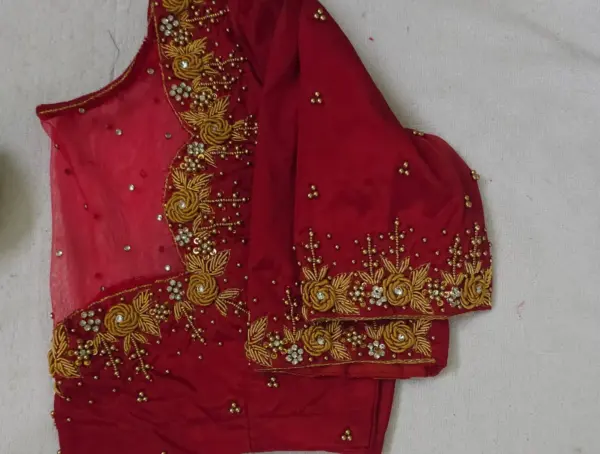 Regal Flame – Red Zardosi Couture