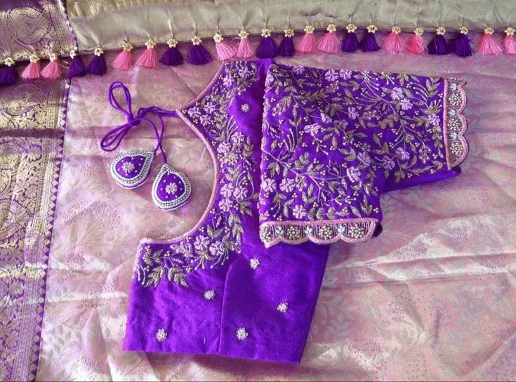 Soft Lavender Glow – Bridal Wedding Blouse