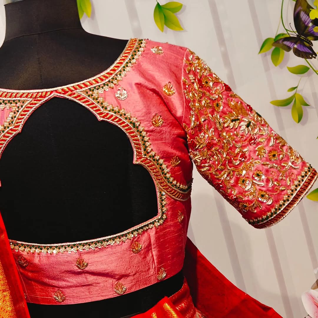 Blush Allure – Elegant Baby Pink Party Blouse - Image 2