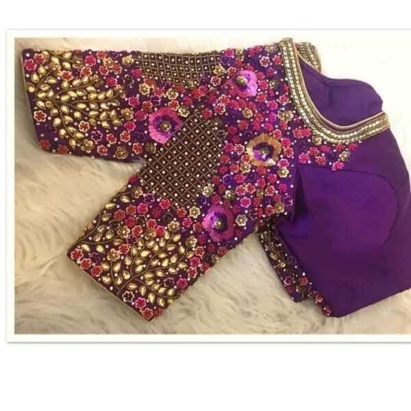 Opulent Charm – Purple Wedding Masterpiece Blouse