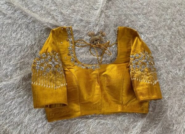 Elegant Golden Yellow Blouse: Perfect for Party Wear Styling