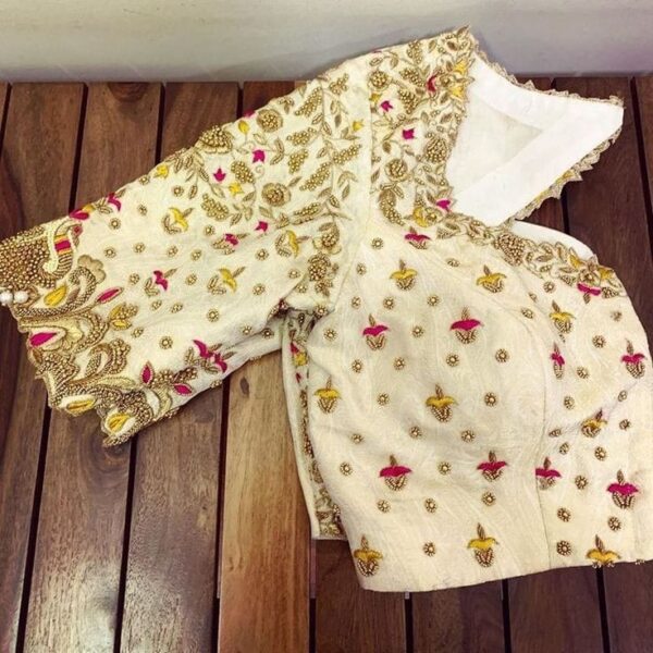 Timeless Half White Bridal Blouse for the Classic Bride