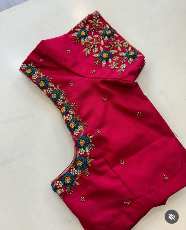 Stylish Red Party Wear Blouse - Latest Designer Aari Work for Elegant Occasions