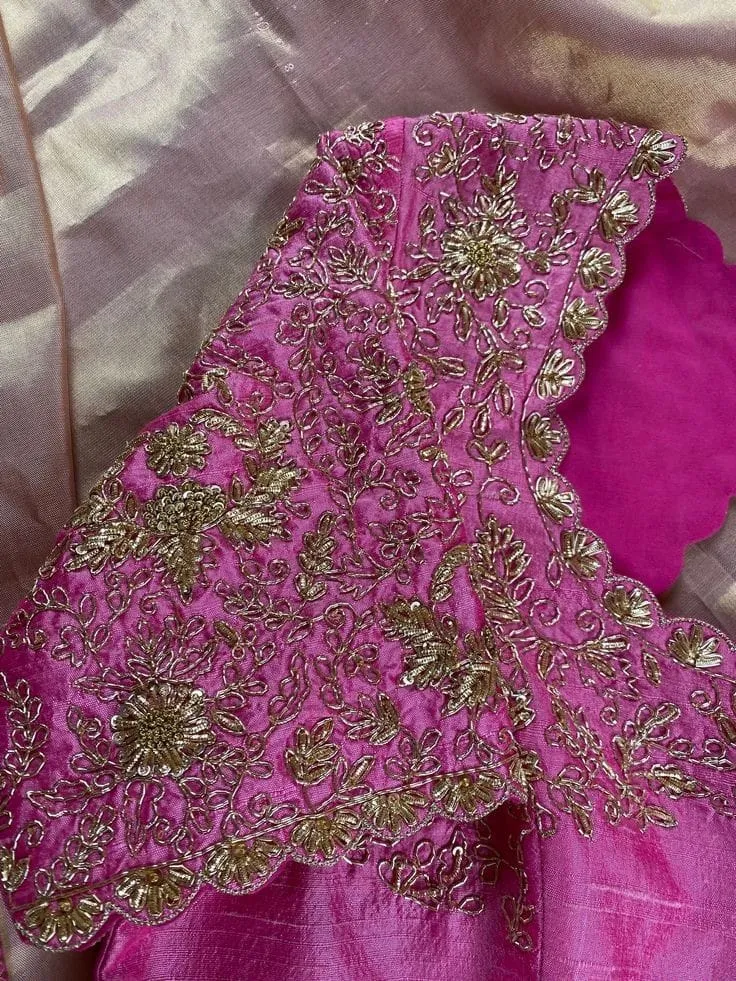 Blush Royale – Bridal Pink Zardosi Work Blouse