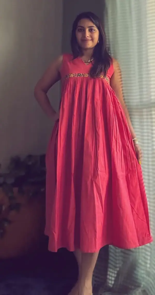 Charming Pink Party Wear Frock with Stylish Design