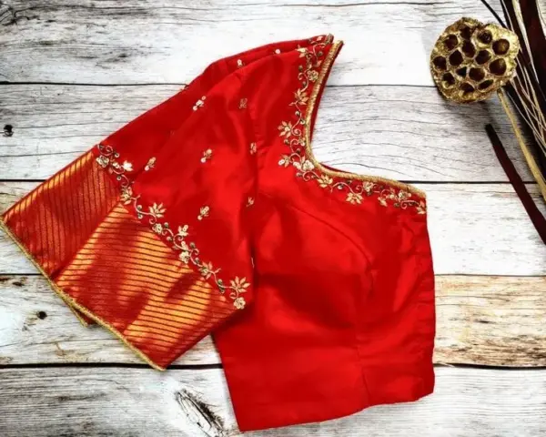 Classic Red Simple Blouse for Every Party Occasion