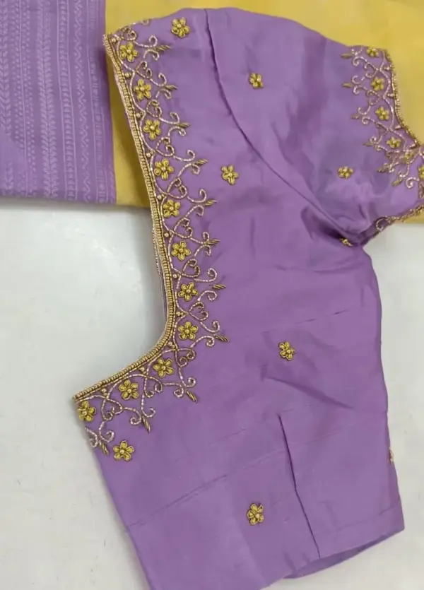 Lilac Simple Party Wear Blouse – Effortless Elegance for Every Occasion