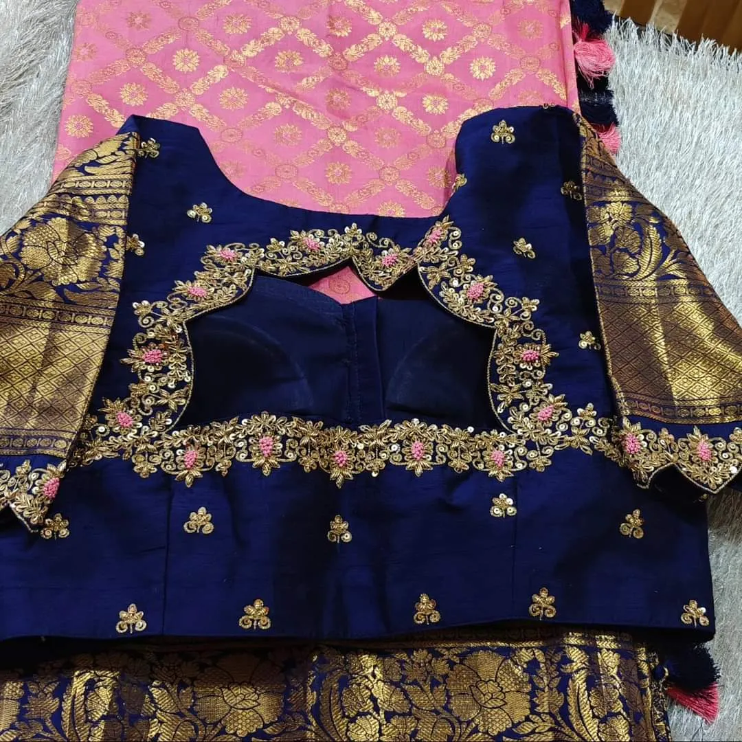 Royal Azure – Zardosi Cutwork Elegance