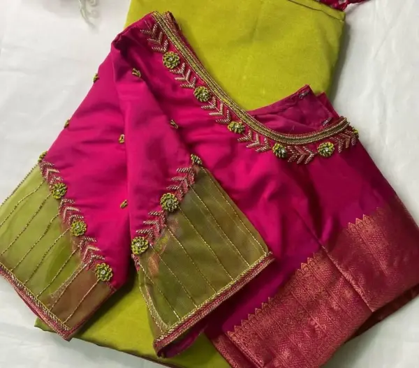 Stylish Pink Net Blouse for Weddings and Celebrations