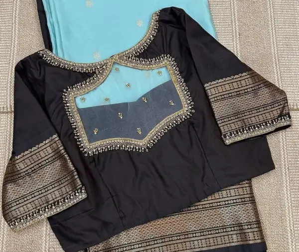 Chic Coffee Brown Minimalist Blouse – Subtle Design for Every Occasion