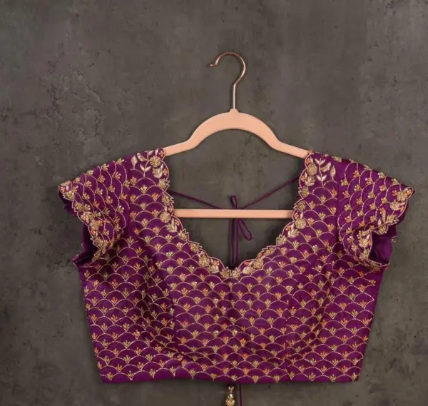 Luxurious Dark Pink Bridal Wedding Blouse – A Timeless Choice for Brides