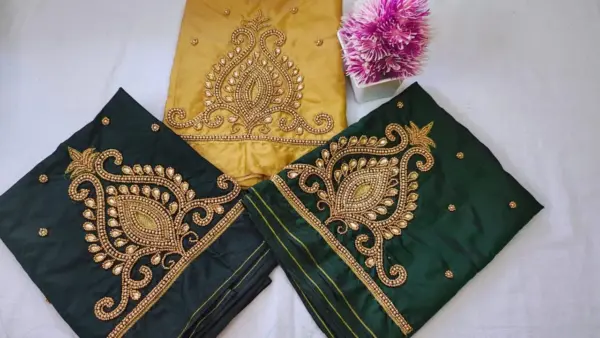 Stylish Beads Embroidery Work Blouse – Affordable & Chic