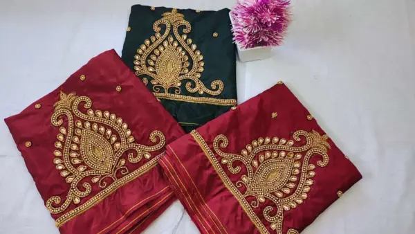 Stylish Beads Embroidery Work Blouse – Affordable & Chic