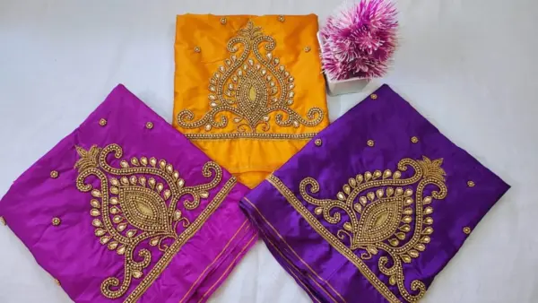 Stylish Beads Embroidery Work Blouse – Affordable & Chic