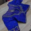 Trendy Blue Net Party Wear Blouse